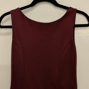 Burgundy Dress with ruffles